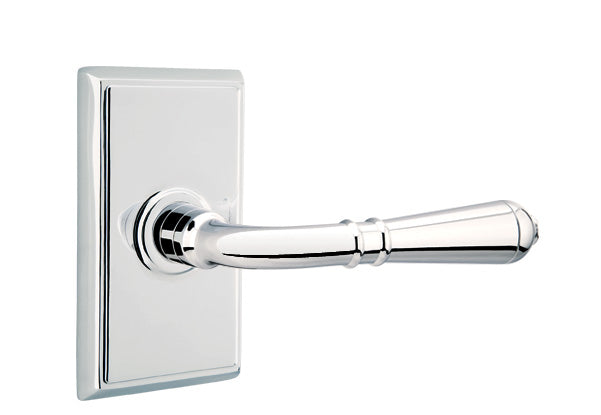 Emtek  Door Handle - Turino Lever Rectangular Rosette - Classic Brass
