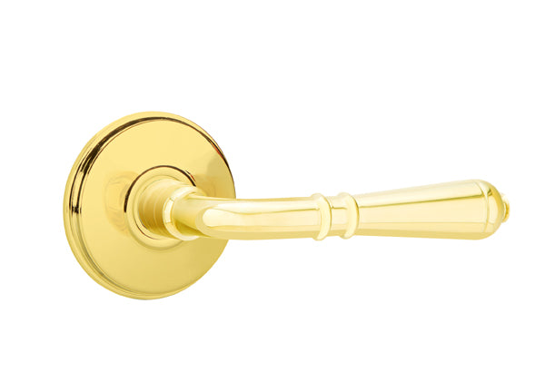 Emtek Door Handle - Turino Lever Watford Rosette - Classic Brass
