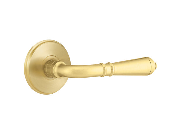 Emtek Door Handle - Turino Lever Watford Rosette - Classic Brass