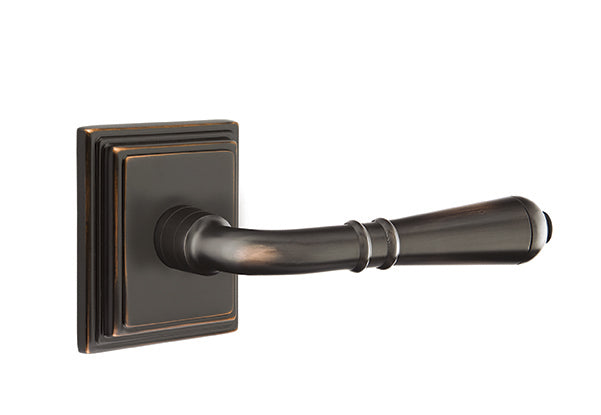 Emtek  Door Handle - Turino Lever Wilshire Rosette - Classic Brass